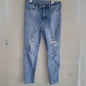 American Eagle Jeans Super Stretch size 6 Regular Hi-Rise Jegging Crop